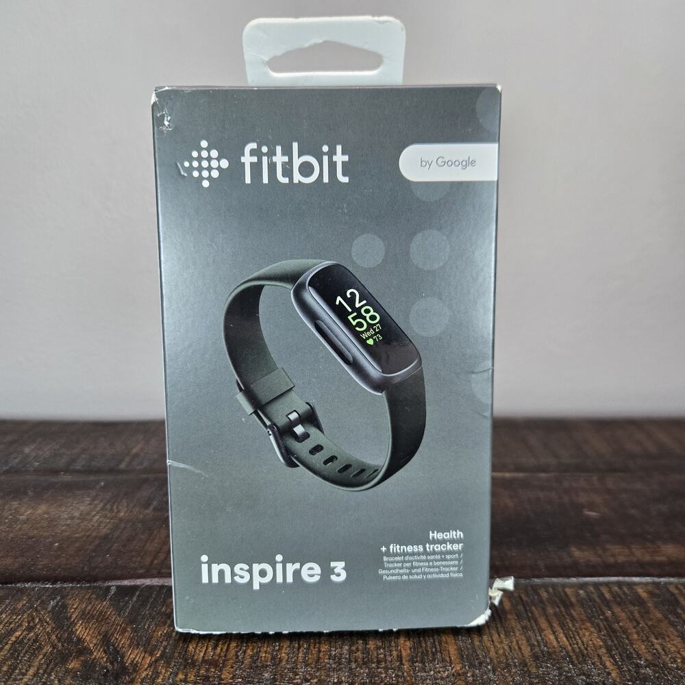 Fitbit Inspire 3 Heart Rate Monitor Health & Fitness Tracker Black Midnight